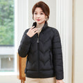 Fashion Stand Collar Pure Color Cotton Clothing Women