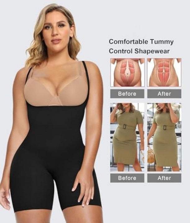 Open Bust Shapewear Tummy Control Bodysuits For Women Seamless Compression High Waisted Body Shaper