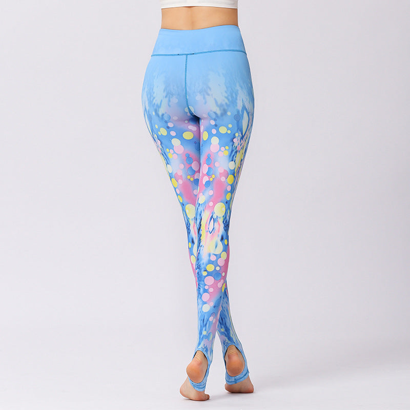 Yoga clothing women's breathable foot tights