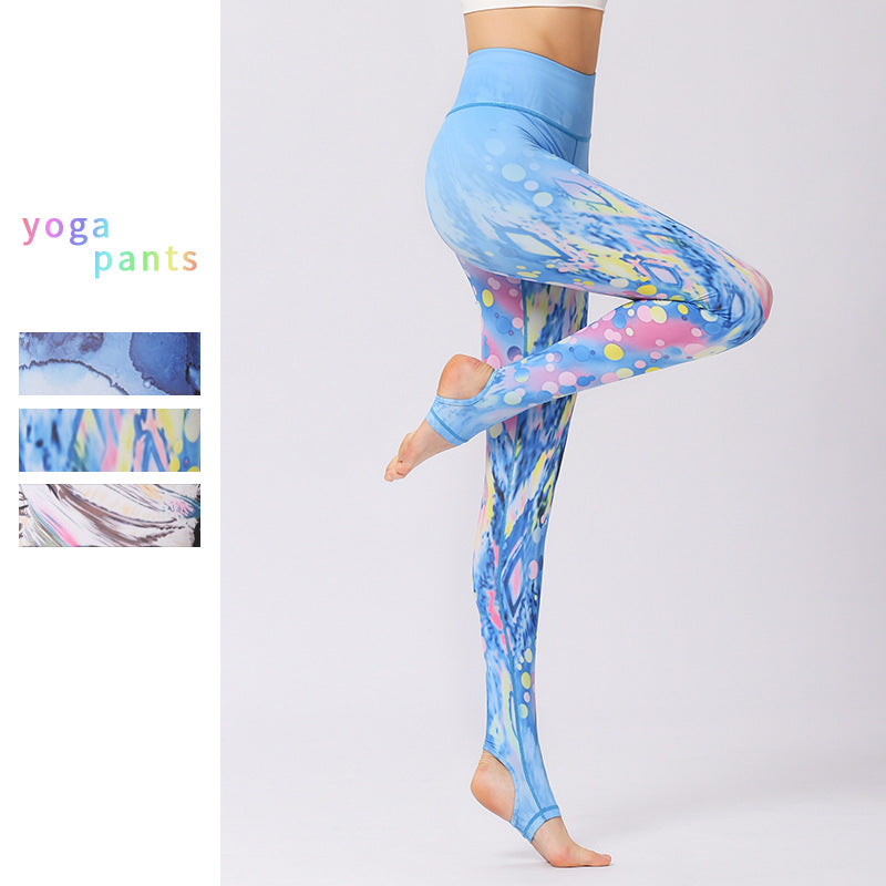 Yoga clothing women's breathable foot tights