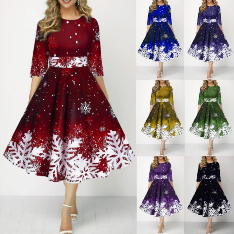 Beauty Clothing Personalized Snowflake Digital Printing Temperament