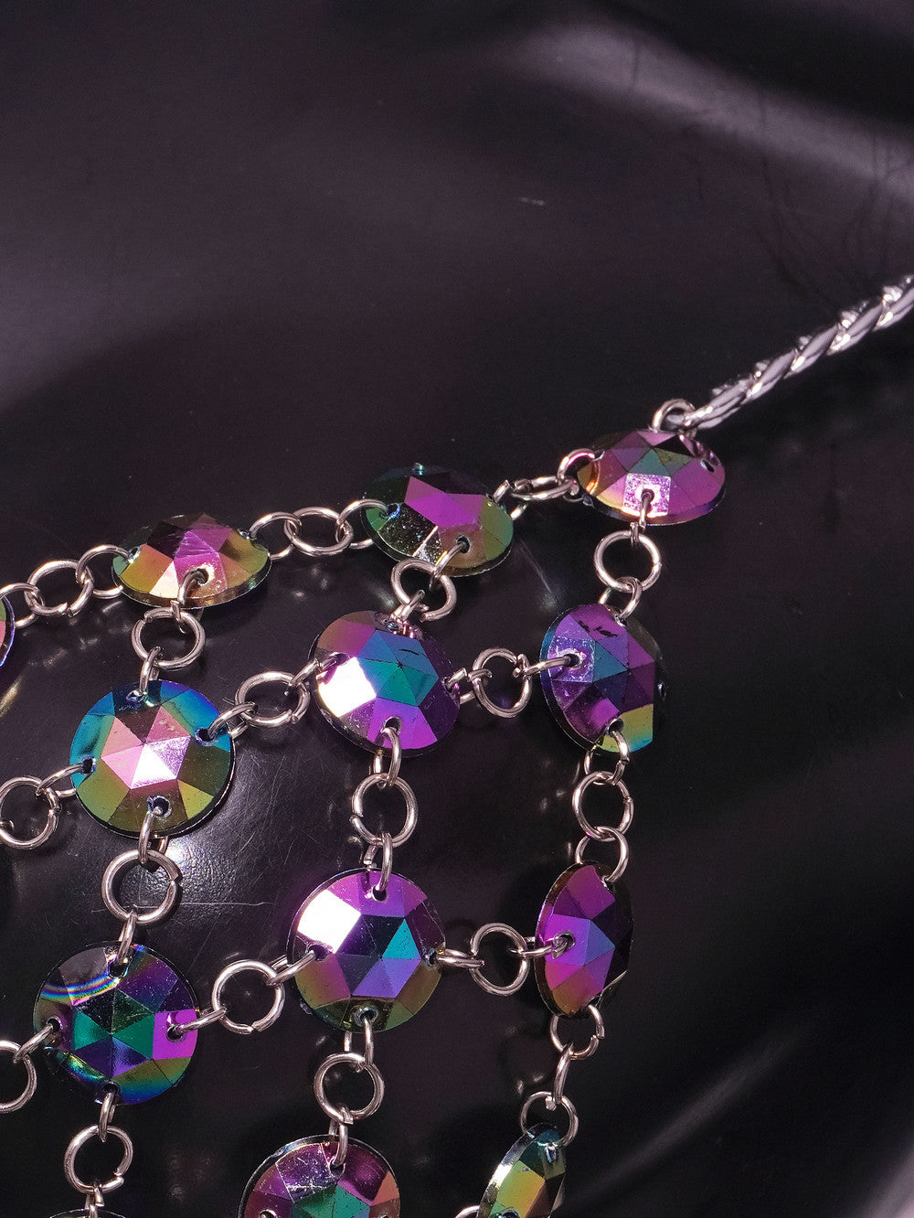 Gem Stitched Backless Dress Women