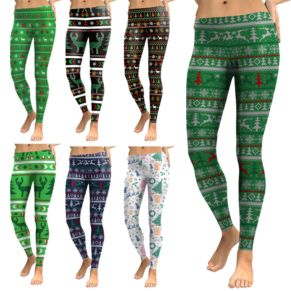 Christmas new leggings women
