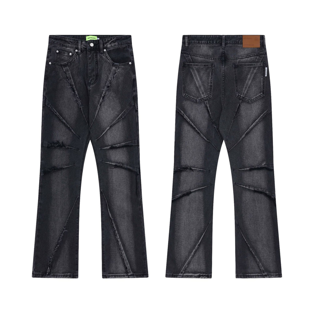 Old Pleated Cat Beard Slightly Flared Cow Fashion Brand Loose-fitting Wide-leg Trousers