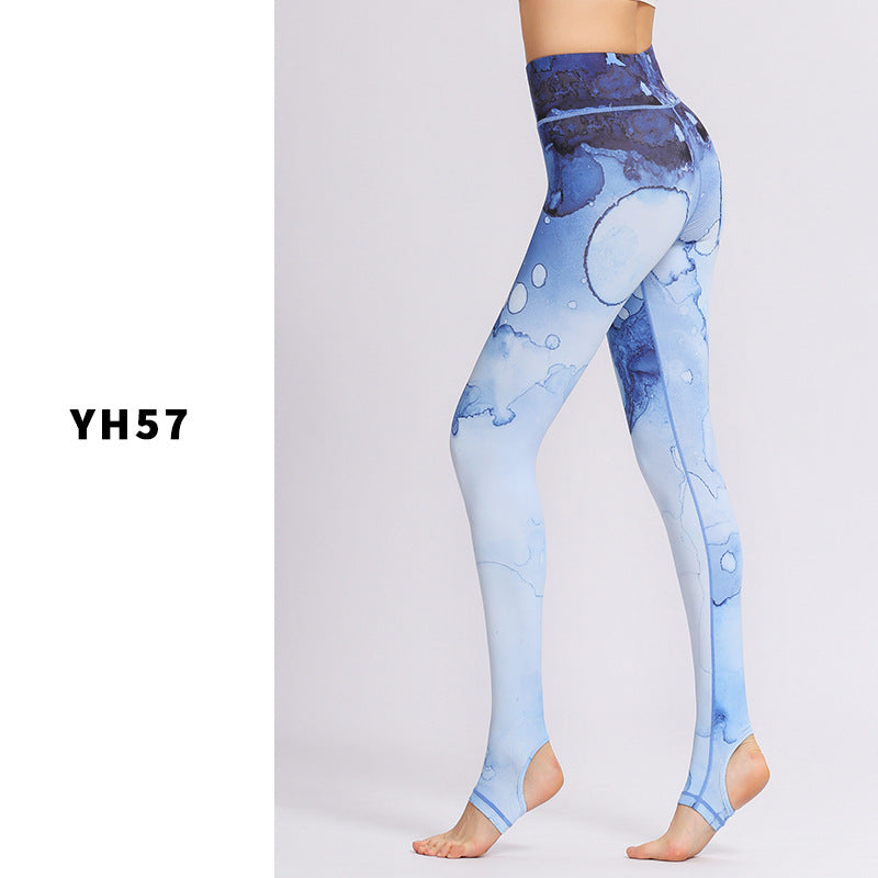 Yoga clothing women's breathable foot tights