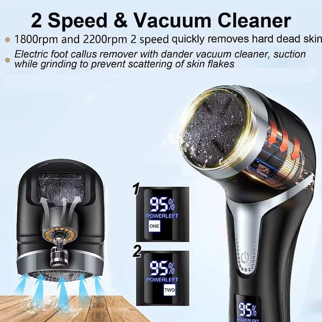 Electric Foot File Waterproof Hard Skin Remover Feet Pedicure Set Rechargeable