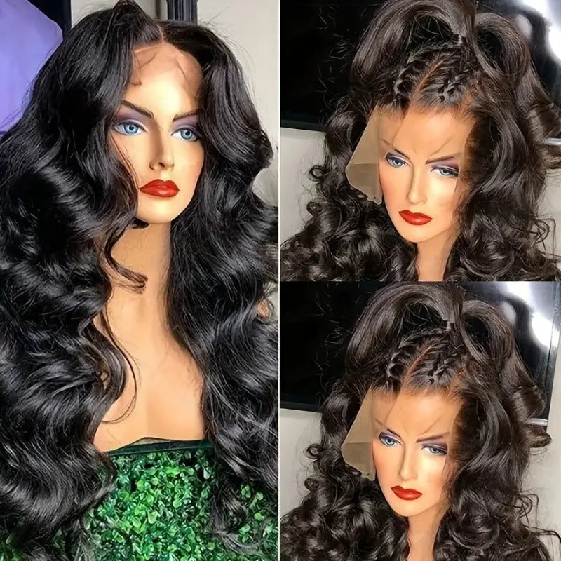 Fashionable Front Lace Full Head Wig With Big Wave Curls