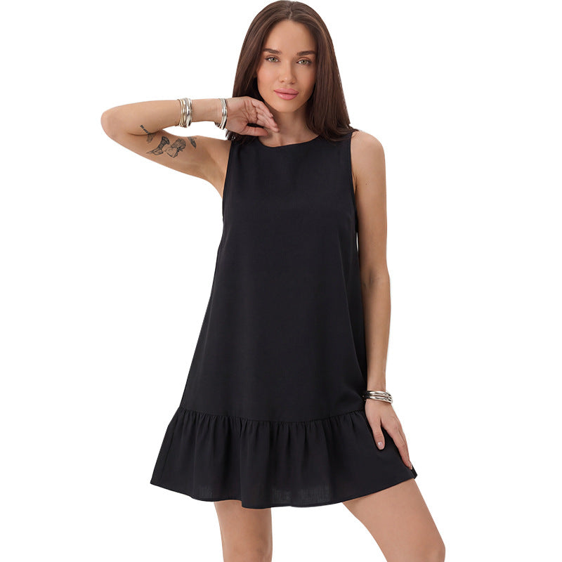 Fashionable Sleeveless Dress 2026 Summer A-Line Skirt