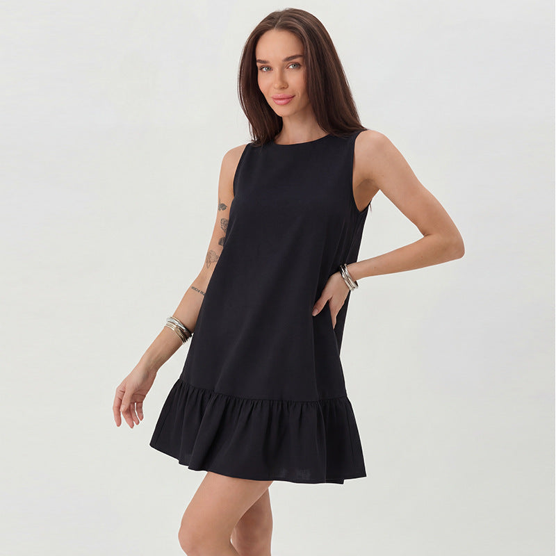 Fashionable Sleeveless Dress 2026 Summer A-Line Skirt