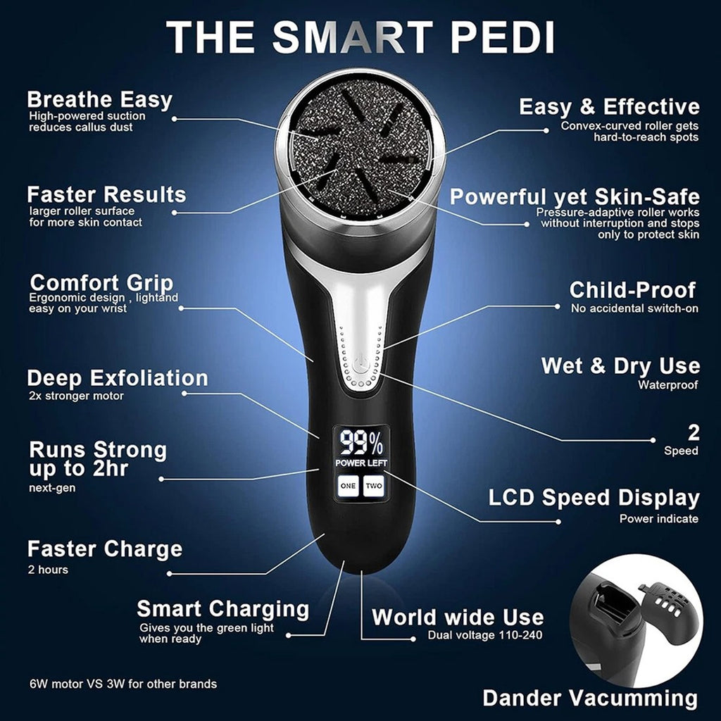 Electric Foot File Waterproof Hard Skin Remover Feet Pedicure Set Rechargeable