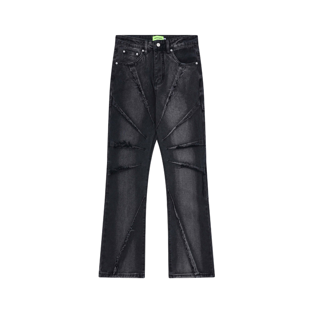 Old Pleated Cat Beard Slightly Flared Cow Fashion Brand Loose-fitting Wide-leg Trousers