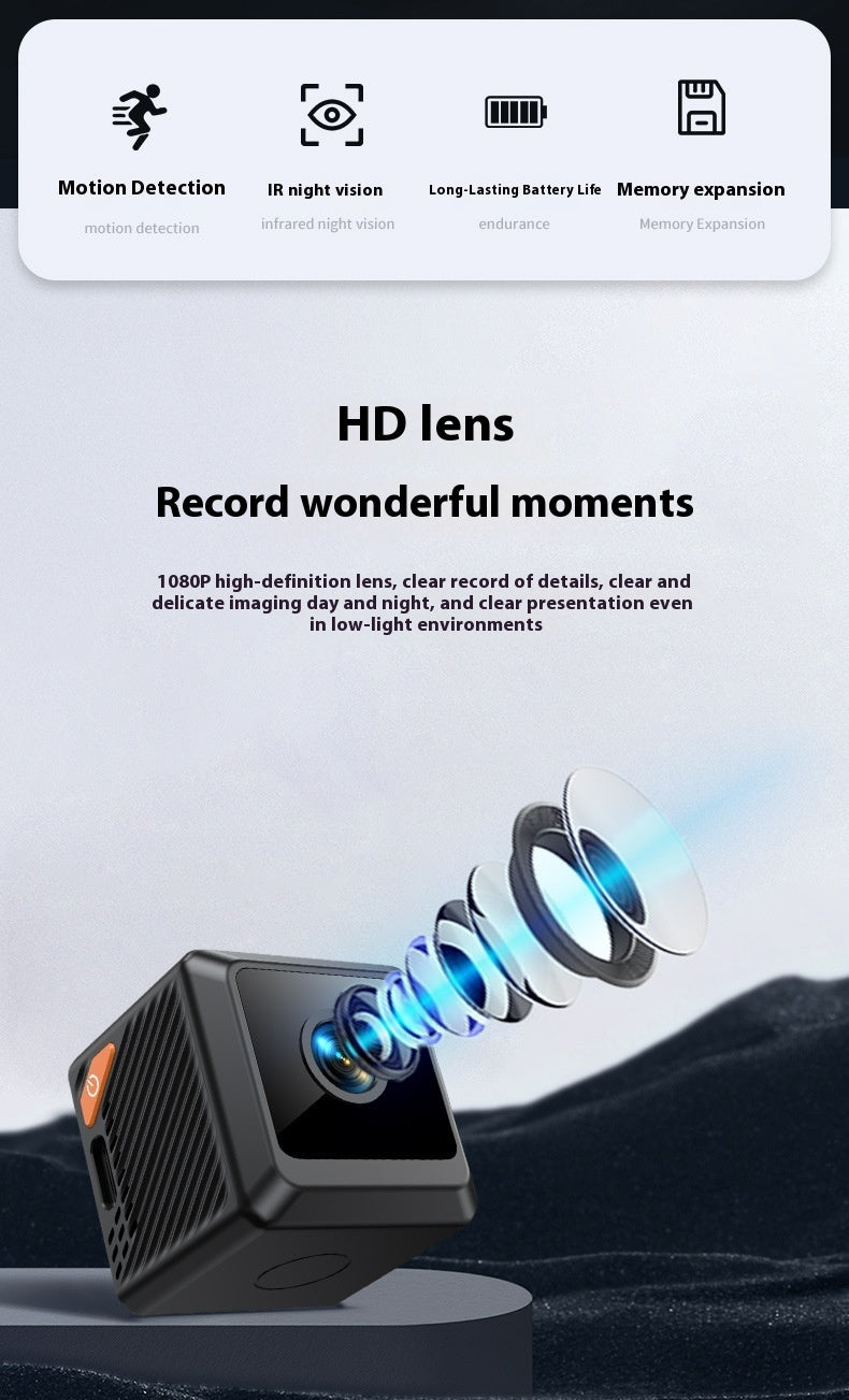 W02 Camera High-definition 1080p Outdoor Sports Small Camera